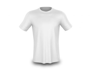 Мокап мужской футболки: вид спереди