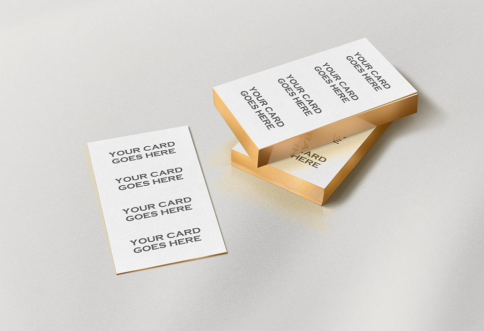 Gold edge letterpress Bcard