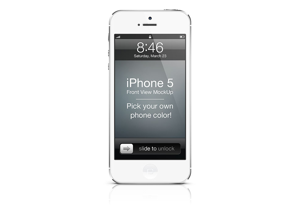 iPhone 5 Front View Mock-Up