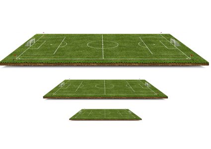 Мокап футбольного поля в 3D