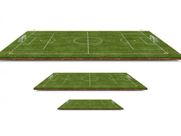 Мокап футбольного поля в 3D