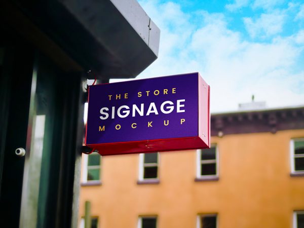 Outdoor Store Signage Mockup
