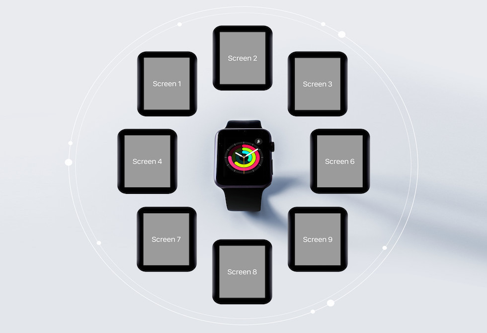 Мокап приложение Apple Watch