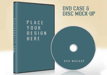 Мокап CD / DVD чехол и обложка диска